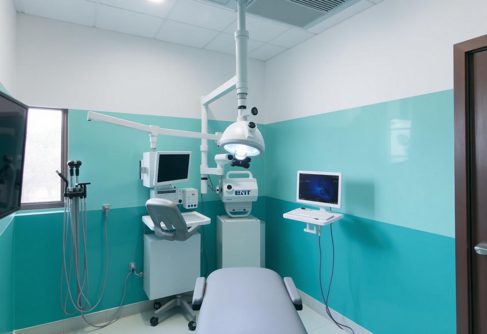 E.N.T examination room with endoscopy equipment